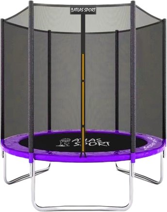 

Батут Atlas Sport 140 см - 4.5ft (внешняя сетка, сливовый)
