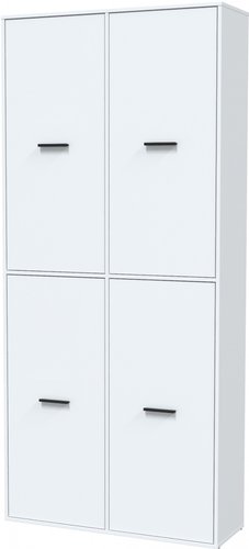 Шкаф распашной Интерлиния Skill-20 (4) (белый/белый)