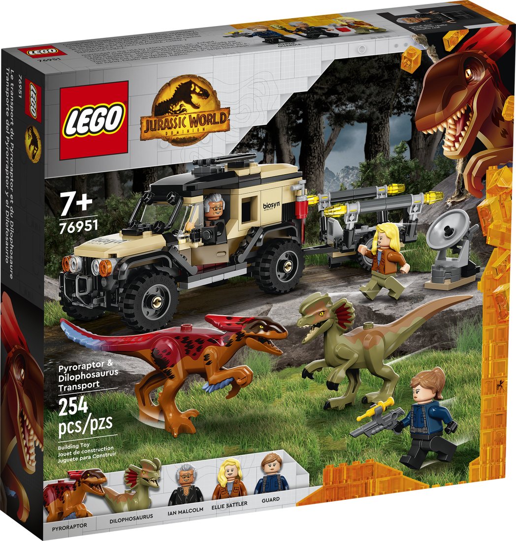 

Конструктор LEGO Jurassic World 76951 Перевозка пирораптора и дилофозавра