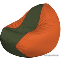 Кресло-мешок Flagman Classic К2.1-163 (оранжевый/оливковый темный)