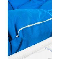 Подвесной диван M-Group Лежебока 11180110 (с белым ротангом/синяя подушка)