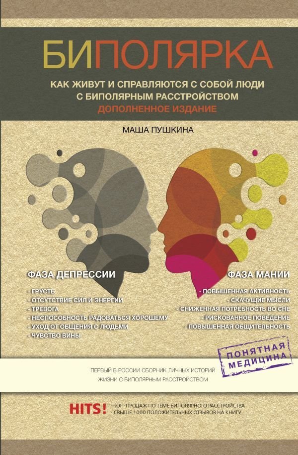

АСТ. Биполярка: как живут и справляются с собой люди с биполярным расстройством. Дополненное издание (Пушкина Маша)