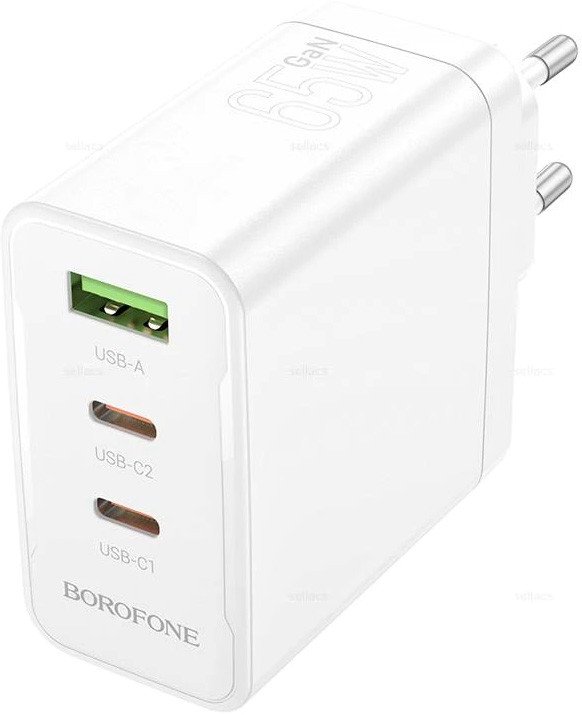 Сетевое зарядное Borofone BN12 (белый)