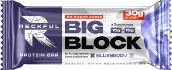 Протеиновый батончик Reckful Big Block (черника в белой глазури, 100г)