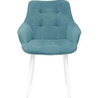 Стул Трия Шато конус Т2 (белый муар/велюр бирюзовый)
