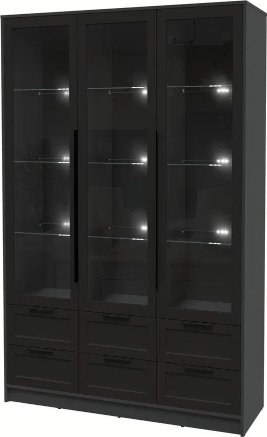 

Шкаф-витрина Интерлиния Концепт Тренд КТ-ШВ3 с подсветкой (антрацит/черный)