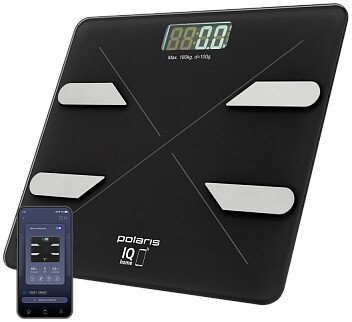 Умные напольные весы Polaris PWS 1898 IQ Home (черный)