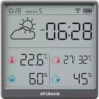 Термогигрометр Atuman Duka TH3 (серый)