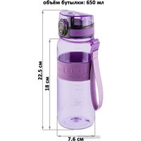 Бутылка для воды Elan Gallery Water Balance 650мл 280098 (аметист)