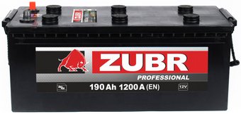 Автомобильный аккумулятор Zubr Professional R+ Турция (190 А·ч)