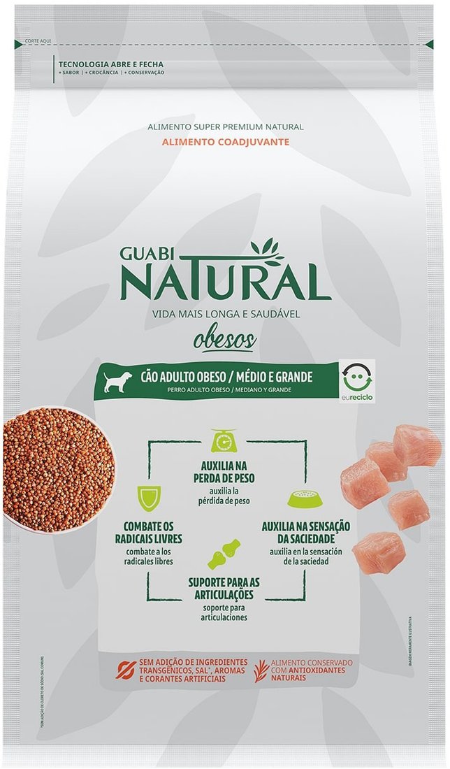 

Сухой корм для собак Guabi Natural для средних пород с избыточным весом цыпленок и коричневый рис (2.5 кг)