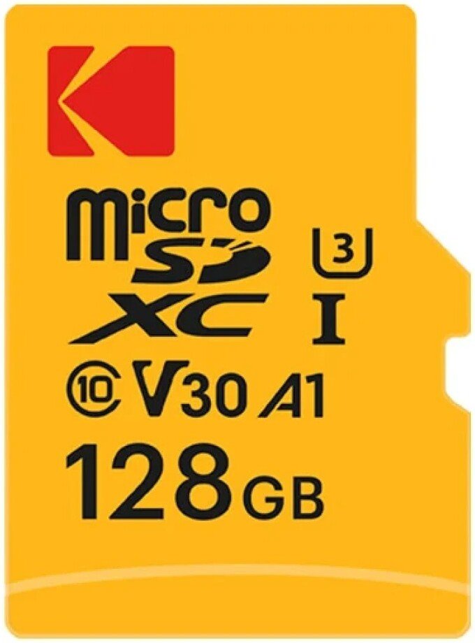 Карта памяти Kodak Ultra Performance microSDXC 128GB EKMSDM128GXC10HPRK (с адаптером)