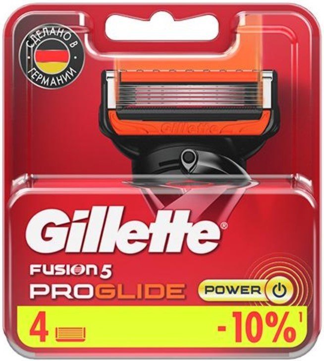 

Сменные кассеты для бритья Gillette Fusion5 Proglide Power Red (4 шт) 7702018085576