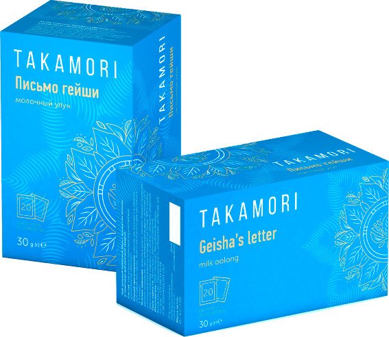 Улун Takamori Письмо Гейши Молочный улун 20 шт