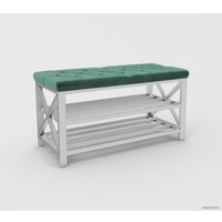 Банкетка Hype Mebel Будс (белый/зеленый)