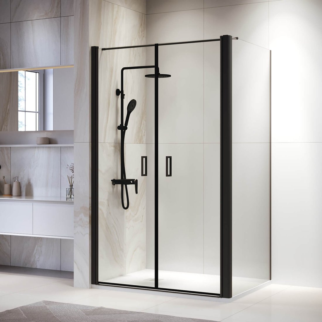 

Душевой уголок RGW PA-144B (PA-104B+Z-050-2B+O-104B) 060814462-014 60x120 (черный/прозрачное стекло)