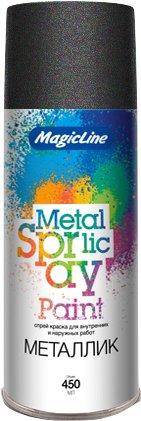 

Краска MagicLine Металлик 0.45 л (RAL790M, черный)