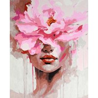 Картина по номерам Феникс+ Девушка-пион 67926