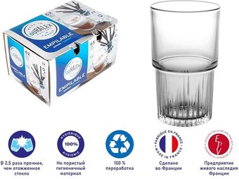 Набор стаканов для воды и напитков Duralex Empilable Clear 1063AB06C0111