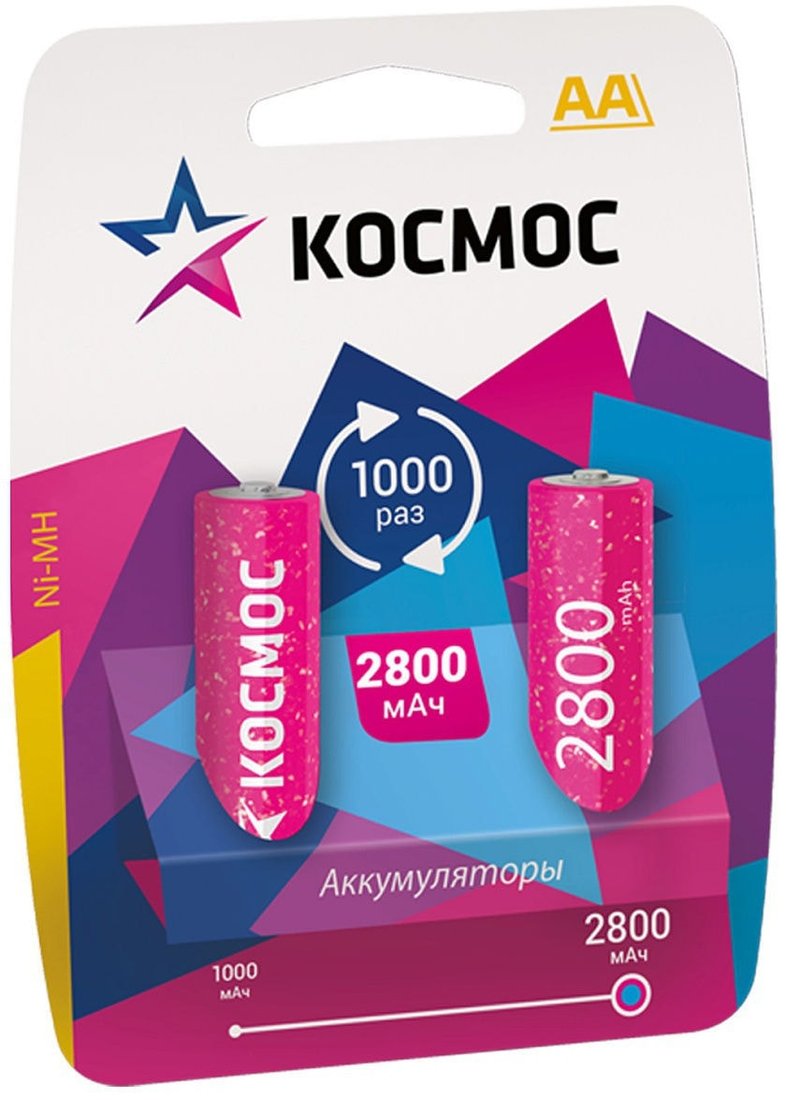 

Аккумулятор КОСМОС AA 2800mAh 2 шт