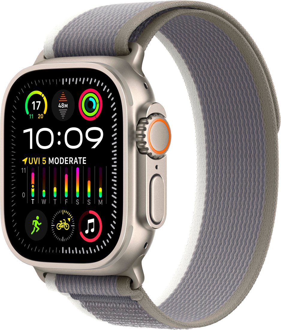 

Ремешок Apple Trail Loop MT5Y3 (49 мм, зеленый/серый, размер S/M)