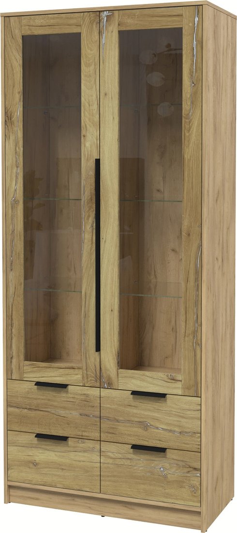 

Шкаф-витрина Интерлиния Концепт КТ-ШВ2 (дуб нокс/дуб золотой)