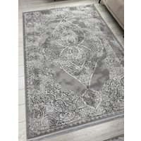 Ковер для жилой комнаты Radjab Carpet Афина Прямоугольник 9017A 12895RK (1.6x2.3, Grey/Cream)