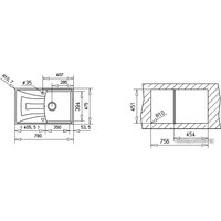 Кухонная мойка TEKA Universo 45 B-GT Топаз [88307]
