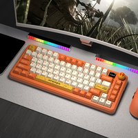 Клавиатура Ajazz AK820 Max Plus (оранжевый/белый, Ajazz Avocado)