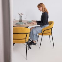 Стул Listvig Just (горчичный Brandy Light 16/черный)