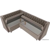 Угловой диван Лига диванов Лофт 104589 (левый, коричневый)