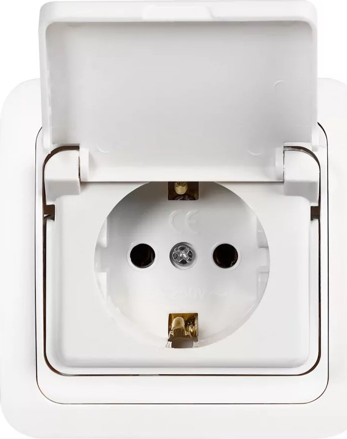 Розетка SmartBuy Марс SBE-02w-16-S1-ZK-c