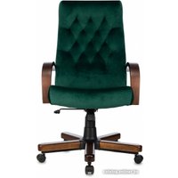 Офисное кресло Бюрократ T-9928WALNUT Fabric (зеленый Italia Green/дерево)