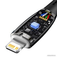 Кабель Baseus Glimmer Series USB Type-C - Lightning (2 м, черный)