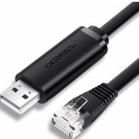 Кабель Ugreen CM204 60813 USB Type-A - RJ45 (3 м, черный)