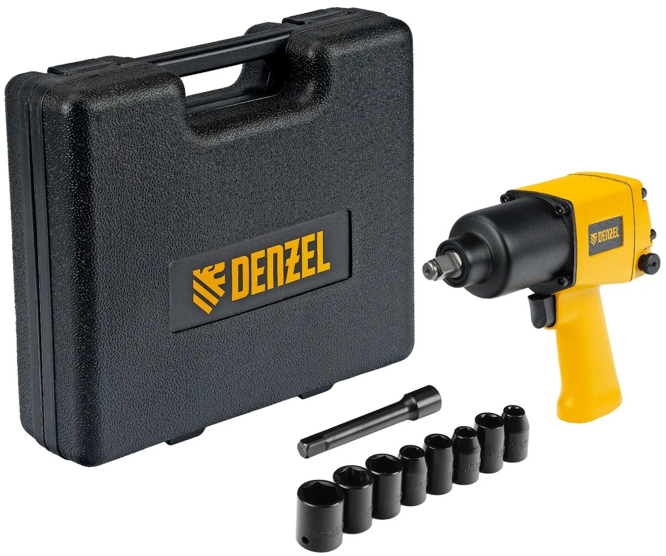 

Пневматический гайковерт Denzel IW860 (кейс)
