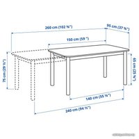 Обеденная группа Ikea Страндторп/Тобиас 393.886.51 (коричневый/прозрачный)