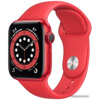 Умные часы Apple Watch Series 6 40 мм (алюминий красный/красный спортивный)