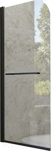 Стеклянная шторка для ванны Veconi 70x150 PL79B-70-01-C4 (стекло прозрачное/черный)
