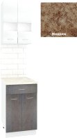 

Готовая кухня Кортекс-мебель Корнелия Экстра 50р1ш2д (белый/береза/мадрид)