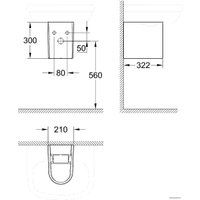 Полупьедестал для умывальника Grohe 39201000