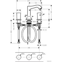 Смеситель Hansgrohe Metropol Classic 31304000 (хром)