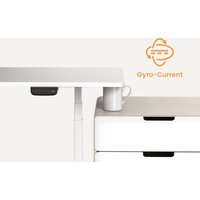 Стол для работы стоя ErgoSmart Ergo Desk Prime 1380x800x18 мм (дуб натуральный/белый)
