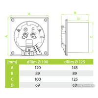 Осевой вентилятор airRoxy dRim 100HS-C166-D100