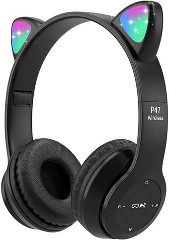 Наушники Profit P47M Cat Ear (черный)
