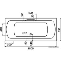 Ванна Santek Корсика 180x80 1WH111981 (с каркасом и экраном)