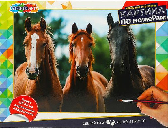 

Картина по номерам MultiArt Лошади CANV30X40-MULTI51