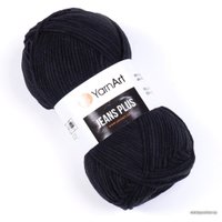 Пряжа для вязания Yarnart Jeans Plus 55% хлопок/45% полиакрил 53 100 г (160 м, черный)