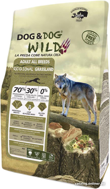 Сухой корм для собак Dog&Dog Wild Regional Grassland Adult (для взрослых пород) 2 кг