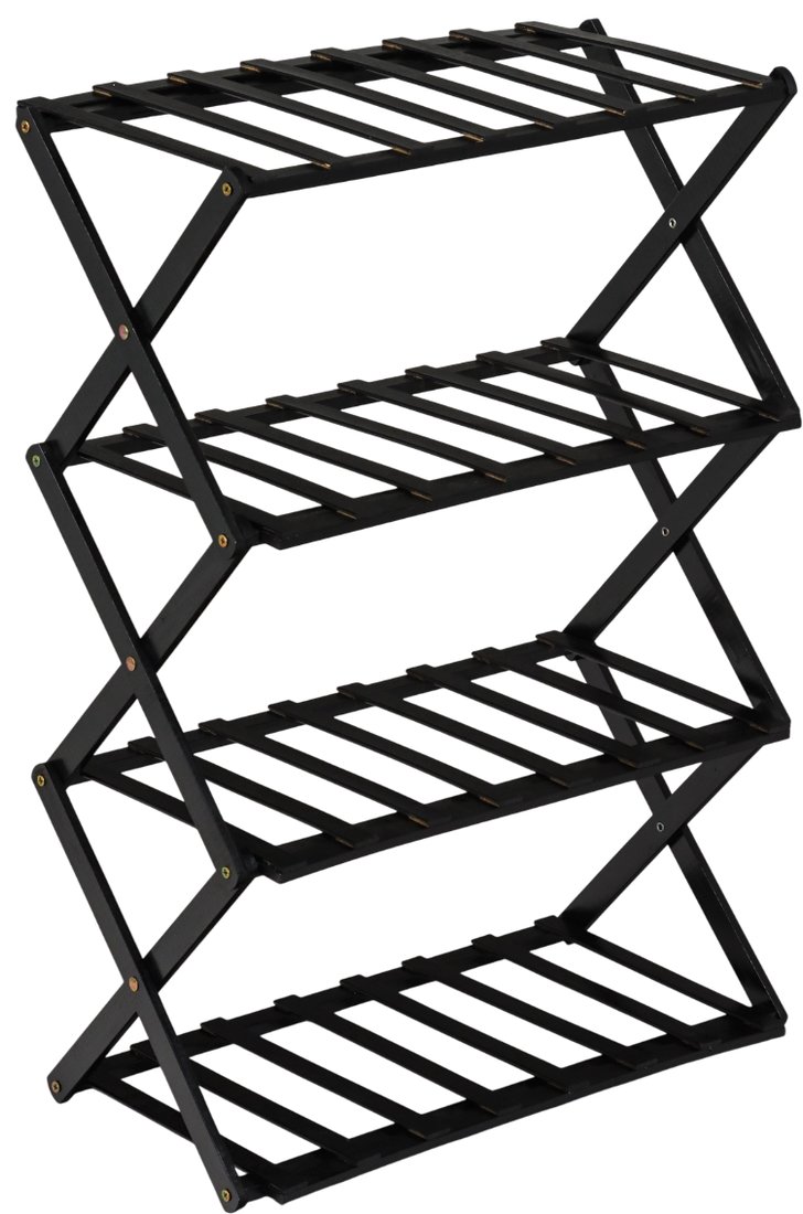 

Подставка GreenGo 4 полки 50x25x68см напольный открытый (черный)